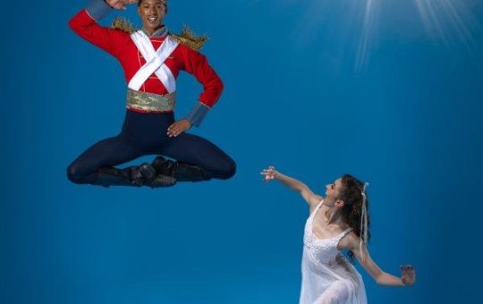 Chloé Blair as Clara & Craig Pedro as the Nutcracker THE NUTCRACKER Joburg Ballet 2023 Photo Lauge Sorensen